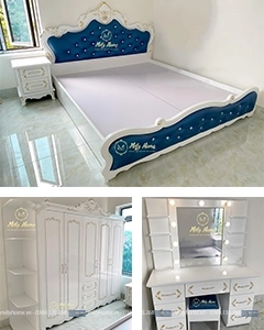 Hình Ảnh Bộ Giường Tủ Tân Cổ Điển Giá Rẻ