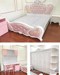 Hình ảnh phòng ngủ tân cổ điển cho bé gái