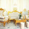 Văng tân cổ điển dài: 1m60 - 2m20 theo yêu cầu (tiêu chuẩn: 2m20). Ghế đơn tân cổ điển: 90cm x 2 ghế. Bàn sofa tân cổ điển: 60 cm x 1m20.